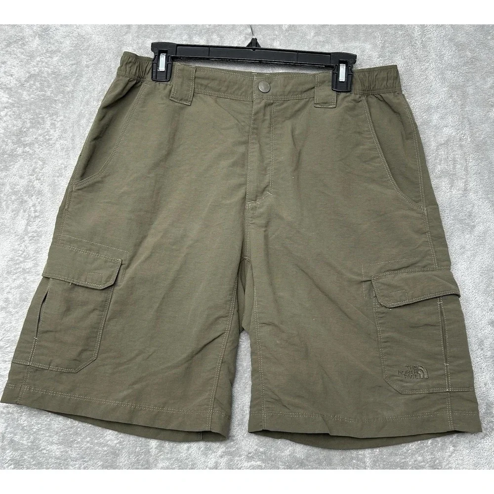 The North Face Mens Paramount Peak Nylon Cargo Shorts Mens Medium M Green Hiking